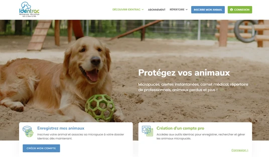Vista previa del sitio web de Identrac diseñado por Delisoft
